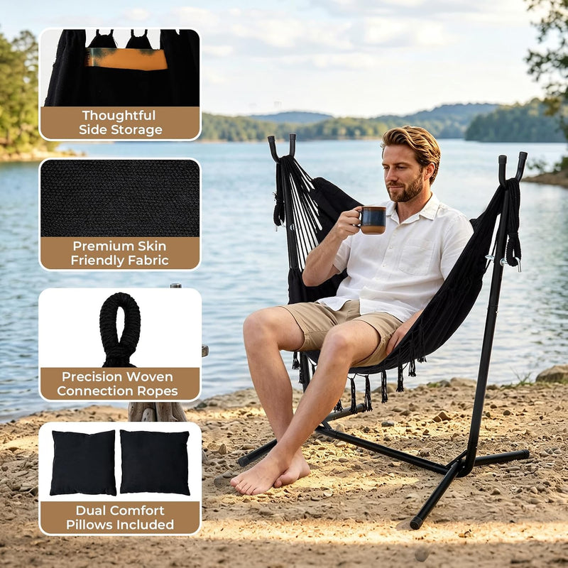Portable Hammock with Stand Travel Chair for Outside