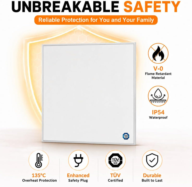 Portable Infrared Space Heater 300W with Roller Bracket