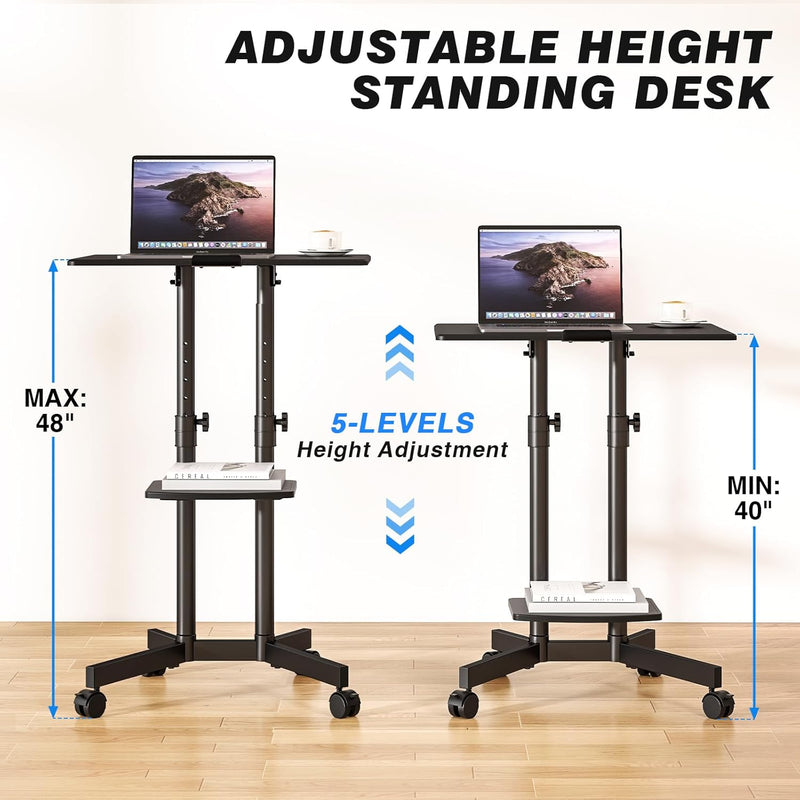 Mobile Standing Desk for Laptop Lectern 60x40CM
