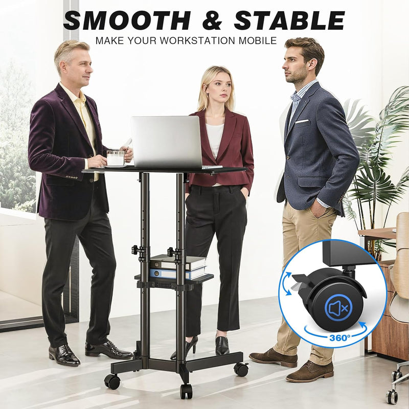 Mobile Standing Desk for Laptop Lectern 60x40CM