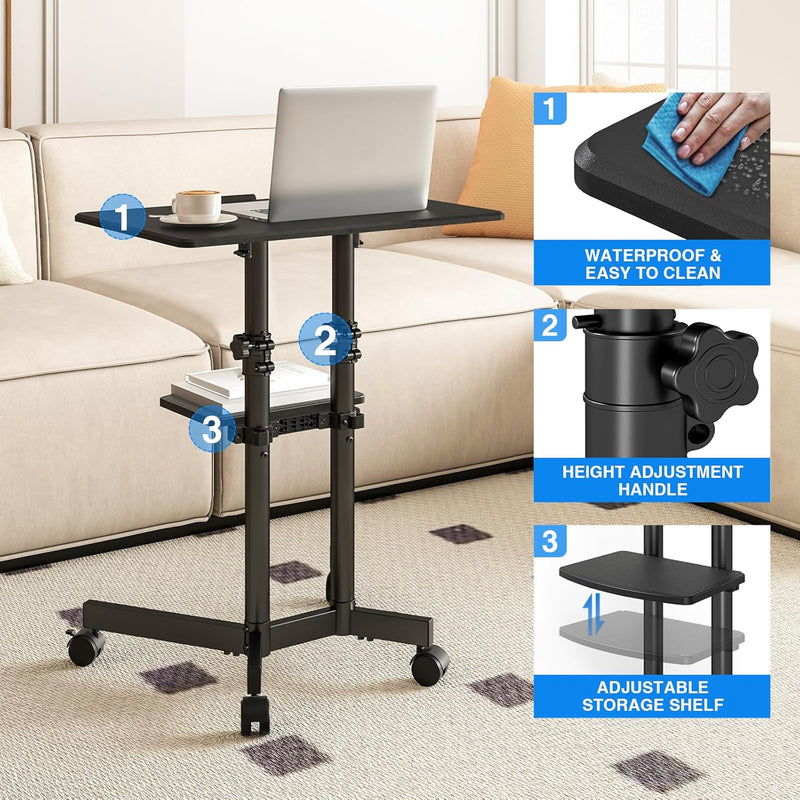 Mobile Standing Desk for Laptop Lectern 60x40CM