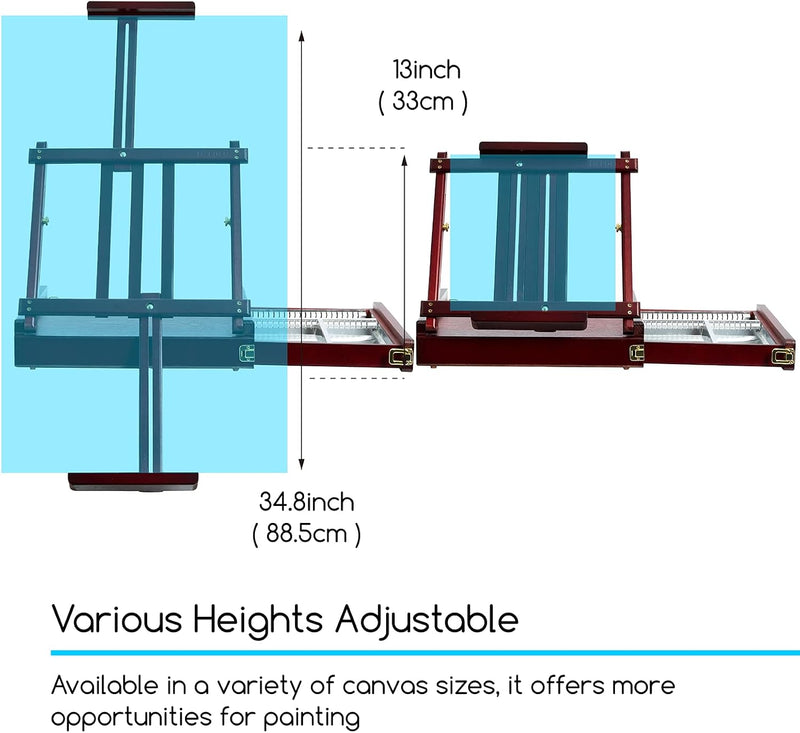 Portable Tabletop Easel for Painting: Artist Sketchbox
