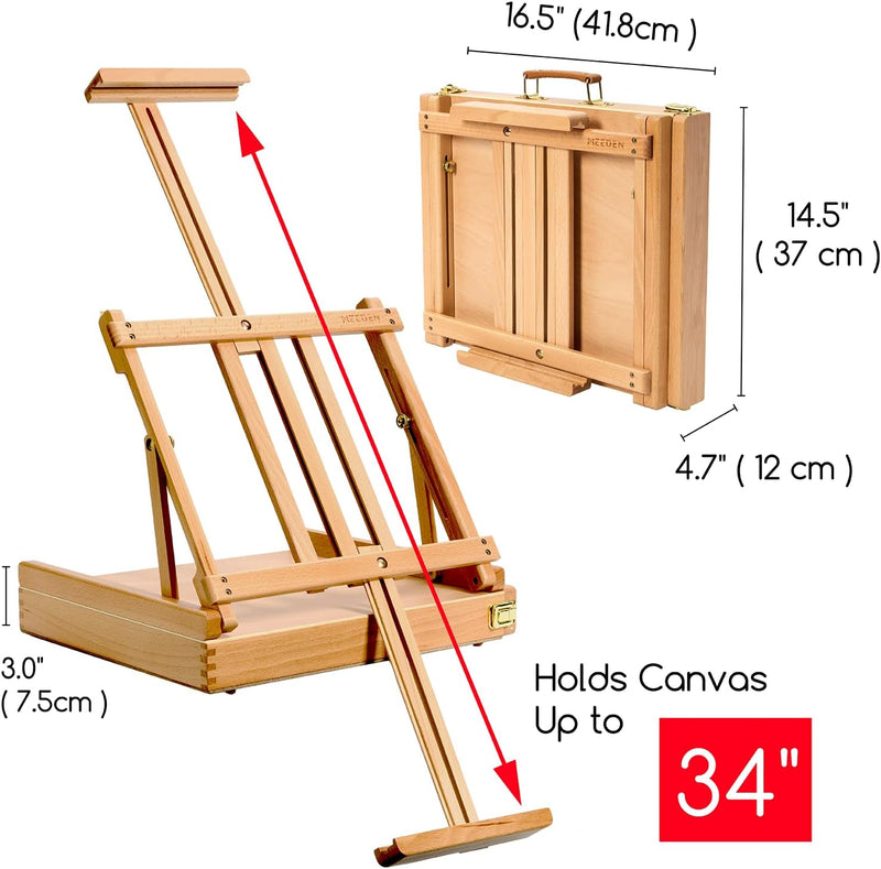Portable Tabletop Easel for Painting: Artist Sketchbox
