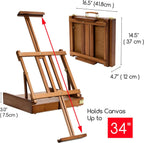 Portable Tabletop Easel for Painting: Artist Sketchbox