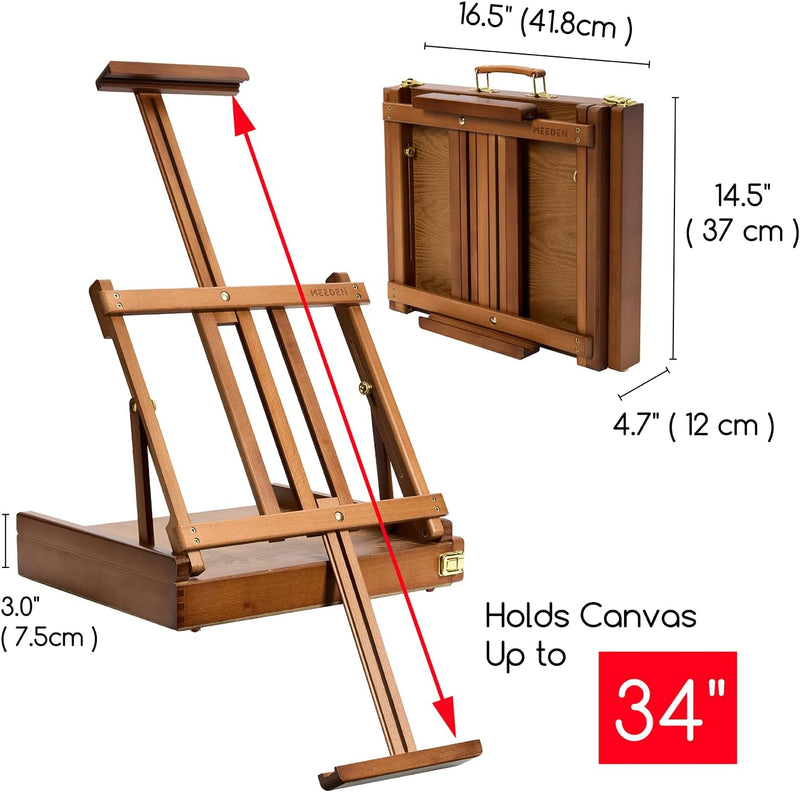 Portable Tabletop Easel for Painting: Artist Sketchbox