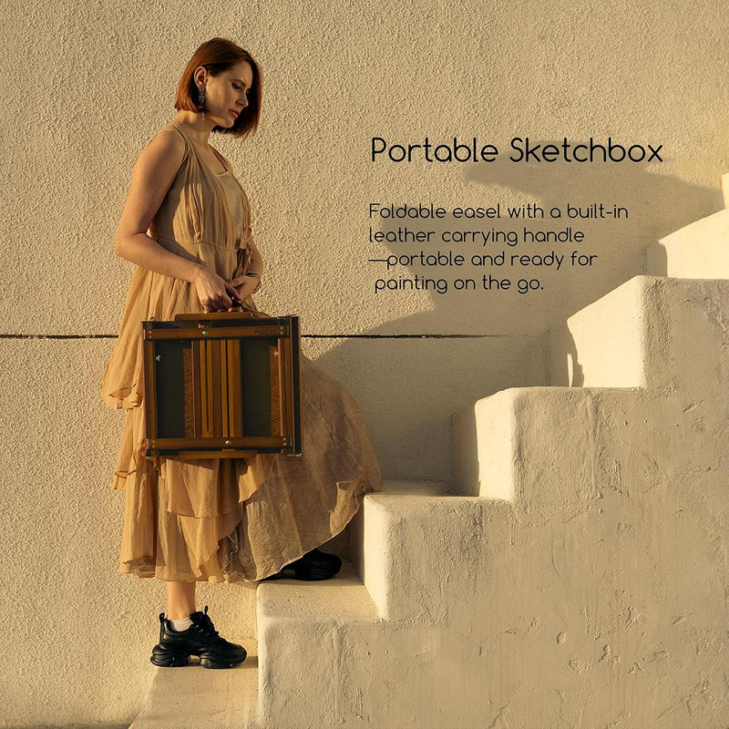 Portable Tabletop Easel for Painting: Artist Sketchbox