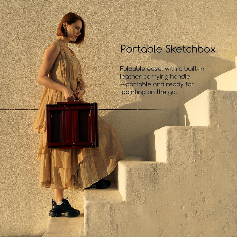 Portable Tabletop Easel for Painting: Artist Sketchbox