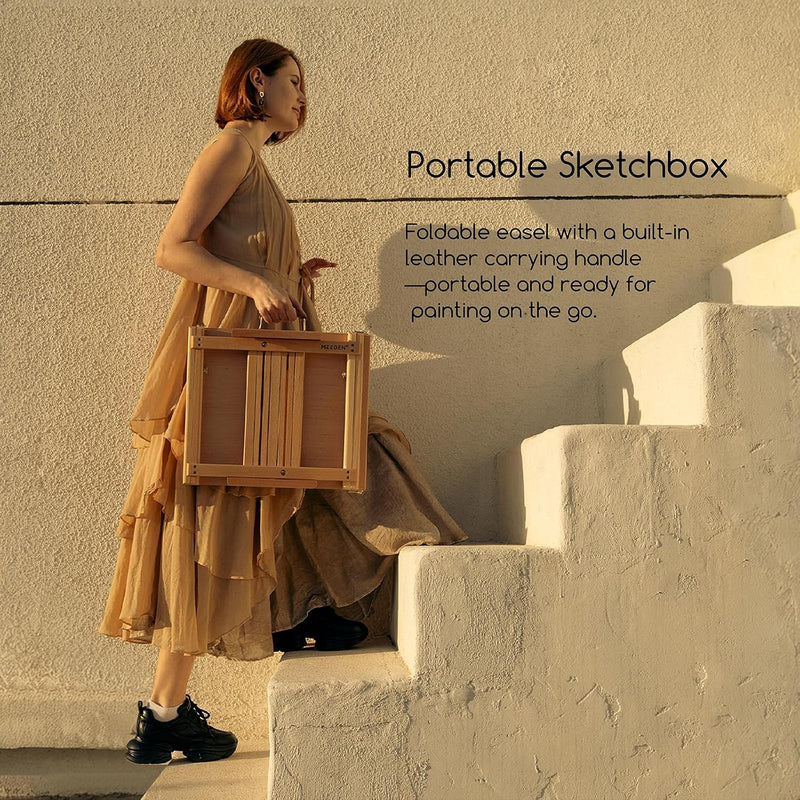 Portable Tabletop Easel for Painting: Artist Sketchbox