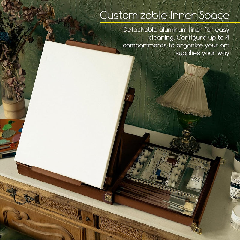 Portable Tabletop Easel for Painting: Artist Sketchbox
