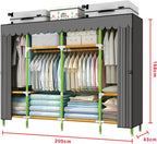 Portable Wardrobe Closet Storage Organiser Cloth Coloured Rods