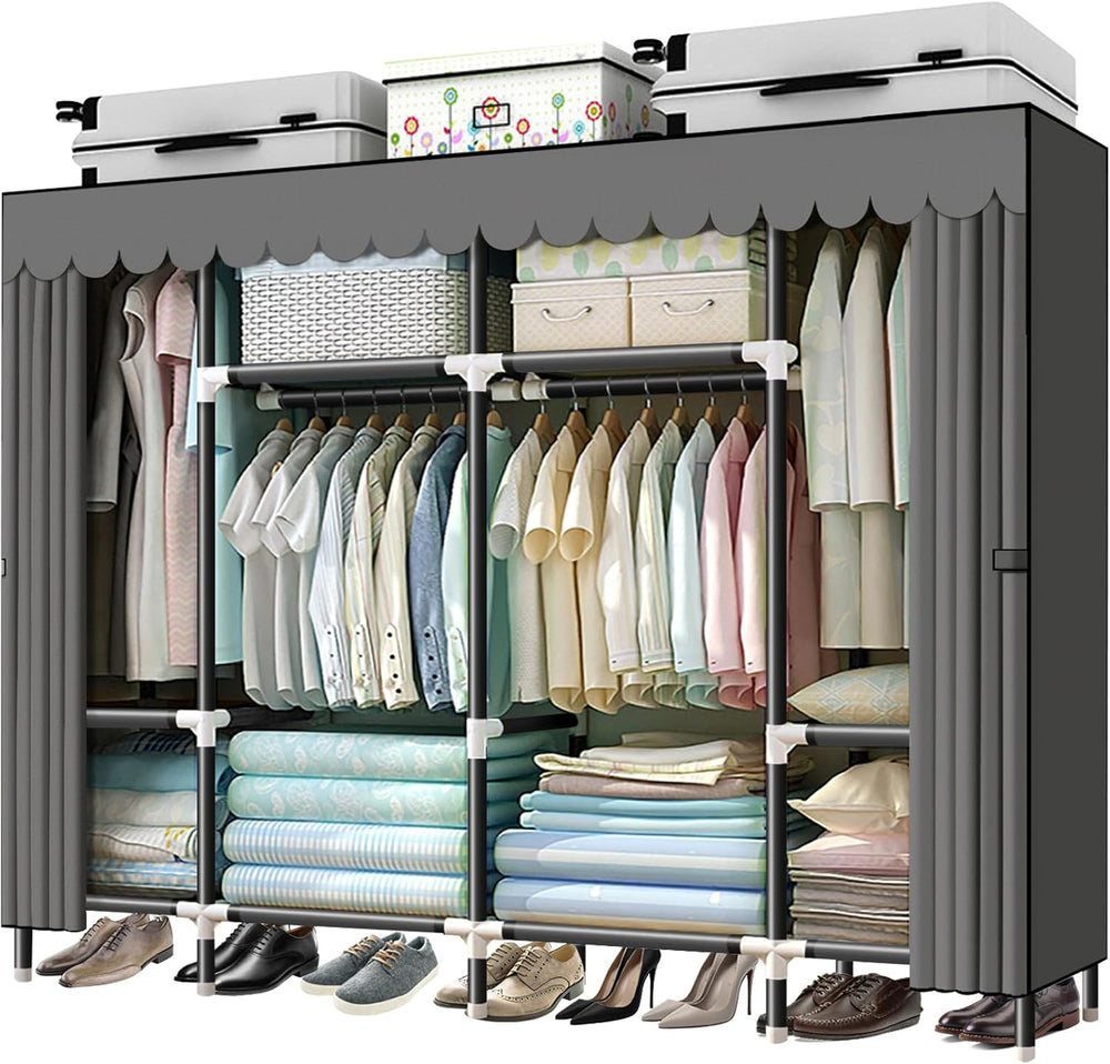 Portable Wardrobe Clothes Closet Storage Organiser with Hanging