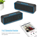 Portable Wireless Speaker Bluetooth 5.0 with 3d Stereo