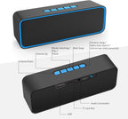 Portable Wireless Speaker Bluetooth 5.0 with 3d Stereo