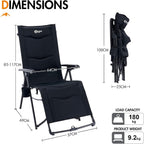 Reclining Camping Chair Garden Chairs Sun Lounger Bundle-Fold