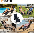 Reclining Camping Chair Garden Chairs Sun Lounger Bundle-Fold