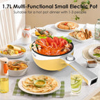 Pot Electric Mini Skillet Portable Nonstick Sauté Pan