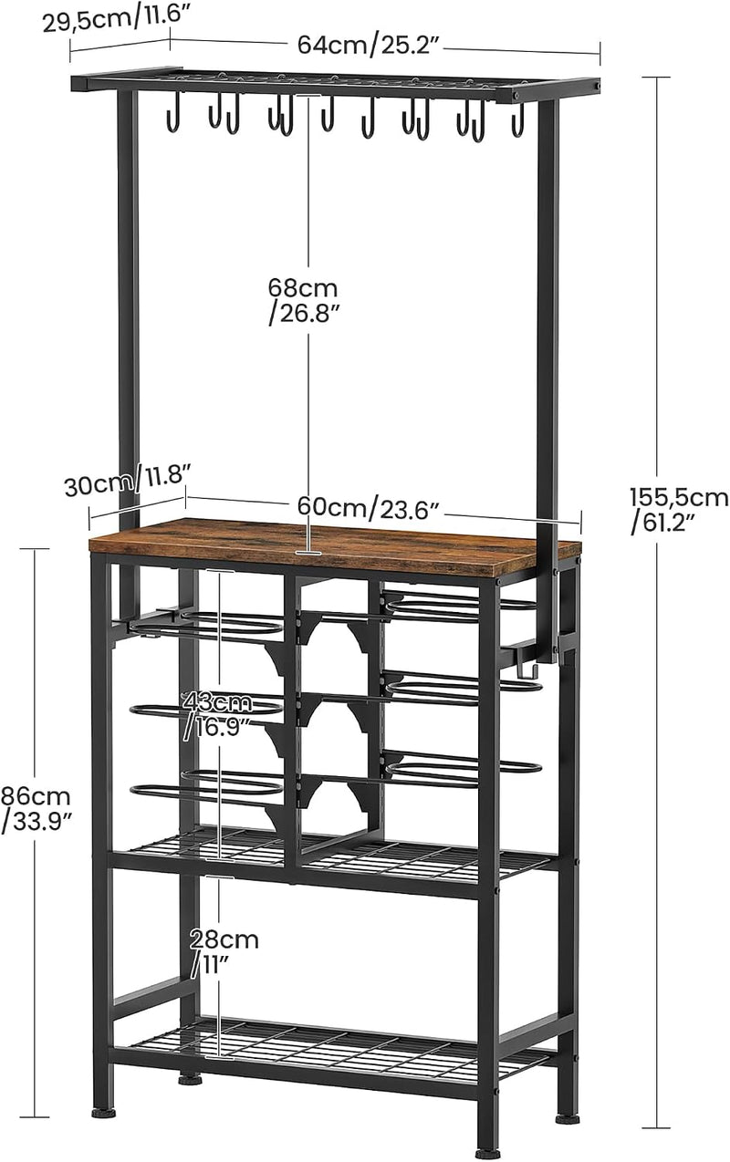 Pots and Pans Organiser Rack Multi-Tier Baker's Kitchen