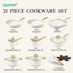 17pcs Pots and Pans Set Non Stick Fryingpan