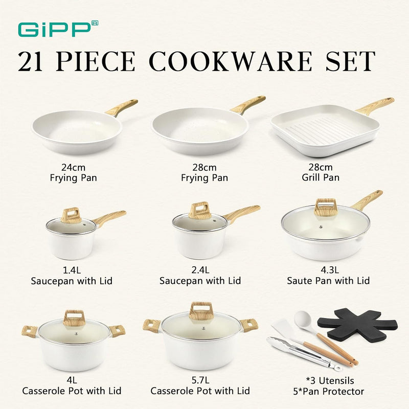 17pcs Pots and Pans Set Non Stick Fryingpan