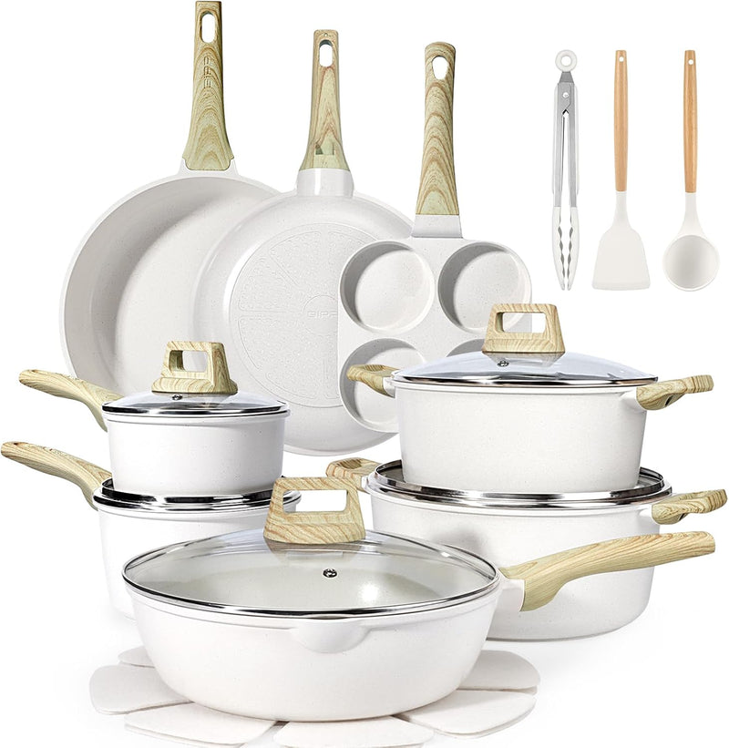 17pcs Pots and Pans Set Non Stick Fryingpan