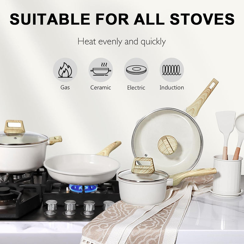 17pcs Pots and Pans Set Non Stick Fryingpan