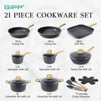 17pcs Pots and Pans Set Non Stick Fryingpan