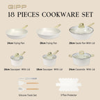 17pcs Pots and Pans Set Non Stick Fryingpan