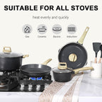 17pcs Pots and Pans Set Non Stick Fryingpan
