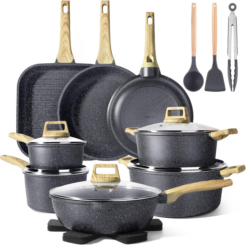 17pcs Pots and Pans Set Non Stick Fryingpan
