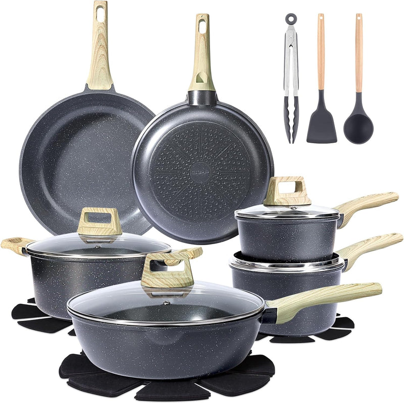 17pcs Pots and Pans Set Non Stick Fryingpan