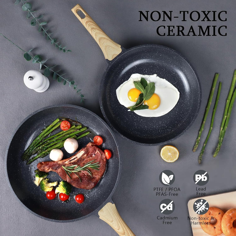 17pcs Pots and Pans Set Non Stick Fryingpan