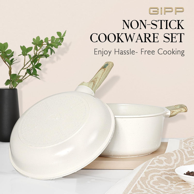 17pcs Pots and Pans Set Non Stick Fryingpan