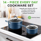 Pots and Pans Set Stackable Ceramic Non Stick