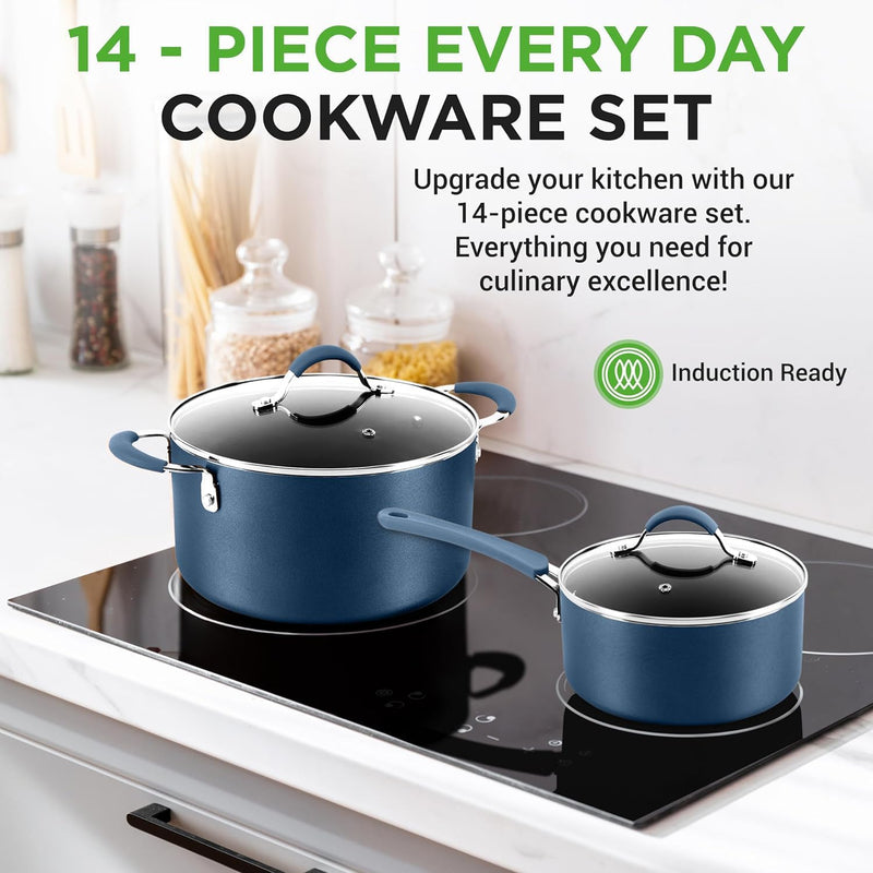 Pots and Pans Set Stackable Ceramic Non Stick