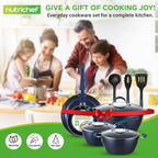 Pots and Pans Set Stackable Ceramic Non Stick