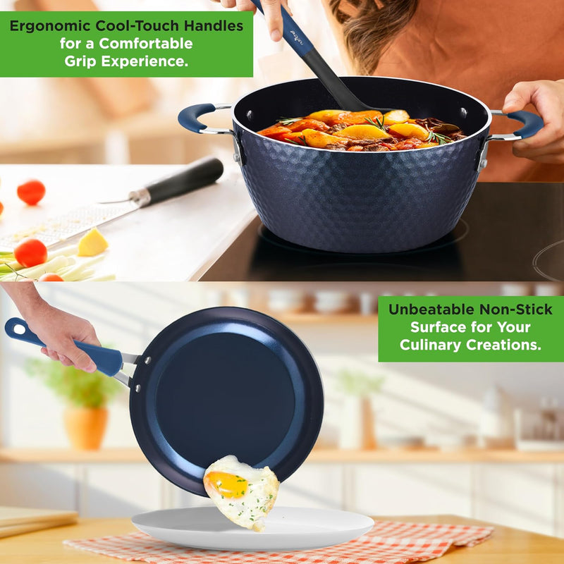 Pots and Pans Set Stackable Ceramic Non Stick
