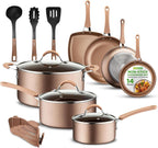 Pots and Pans Set Stackable Ceramic Non Stick