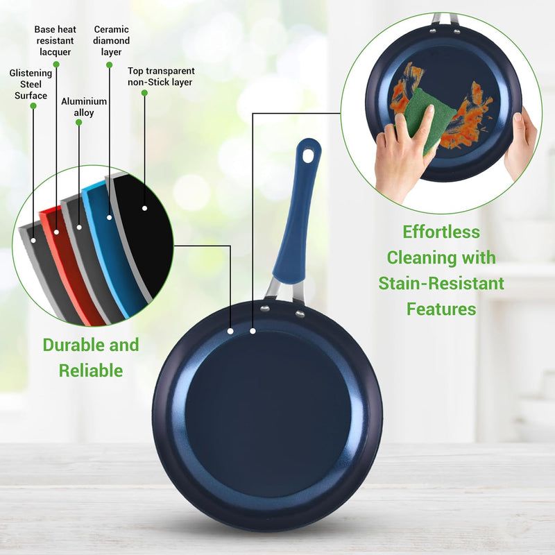 Pots and Pans Set Stackable Ceramic Non Stick