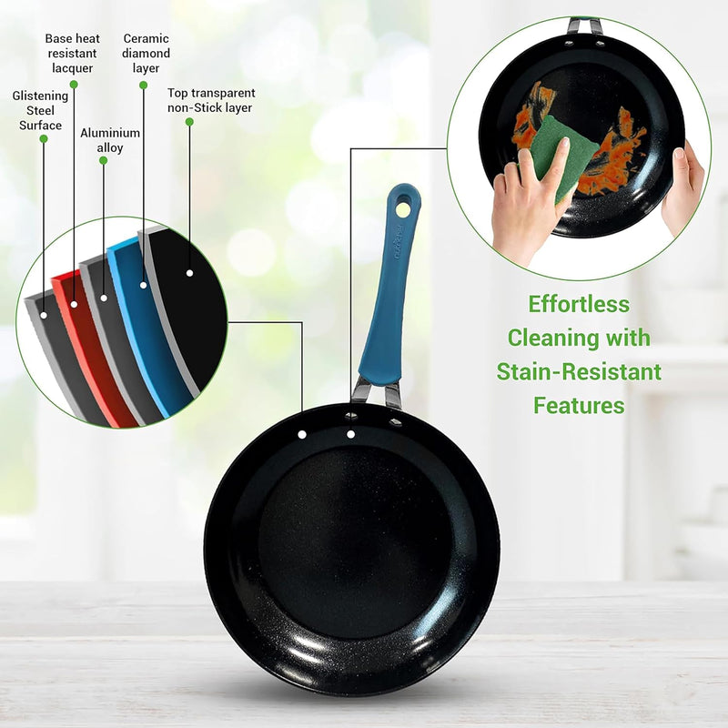 Pots and Pans Set Stackable Ceramic Non Stick