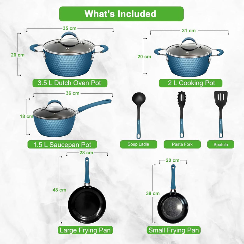 Pots and Pans Set Stackable Ceramic Non Stick