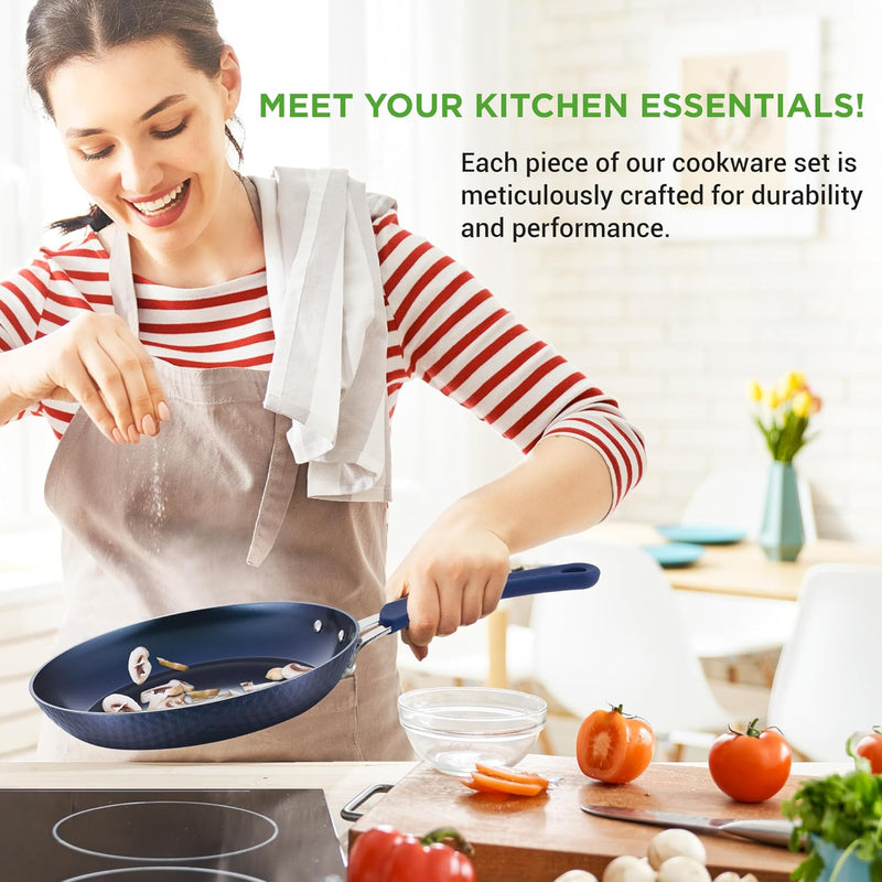 Pots and Pans Set Stackable Ceramic Non Stick