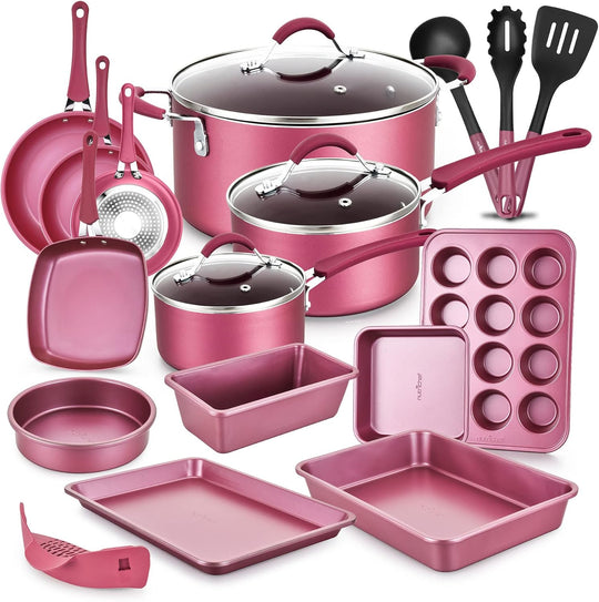 Pots and Pans Set with Lids Non-Stick (20 Piece)