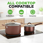Pots and Pans Set with Lids Non-Stick (20 Piece)