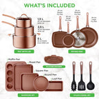 Pots and Pans Set with Lids Non-Stick (20 Piece)