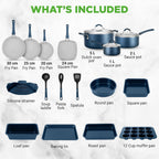 Pots and Pans Set with Lids (20 Piece)