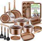 Pots and Pans Set with Lids Non-Stick (20 Piece)