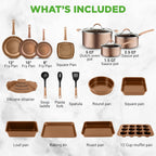 Pots and Pans Set with Lids Non-Stick (20 Piece)