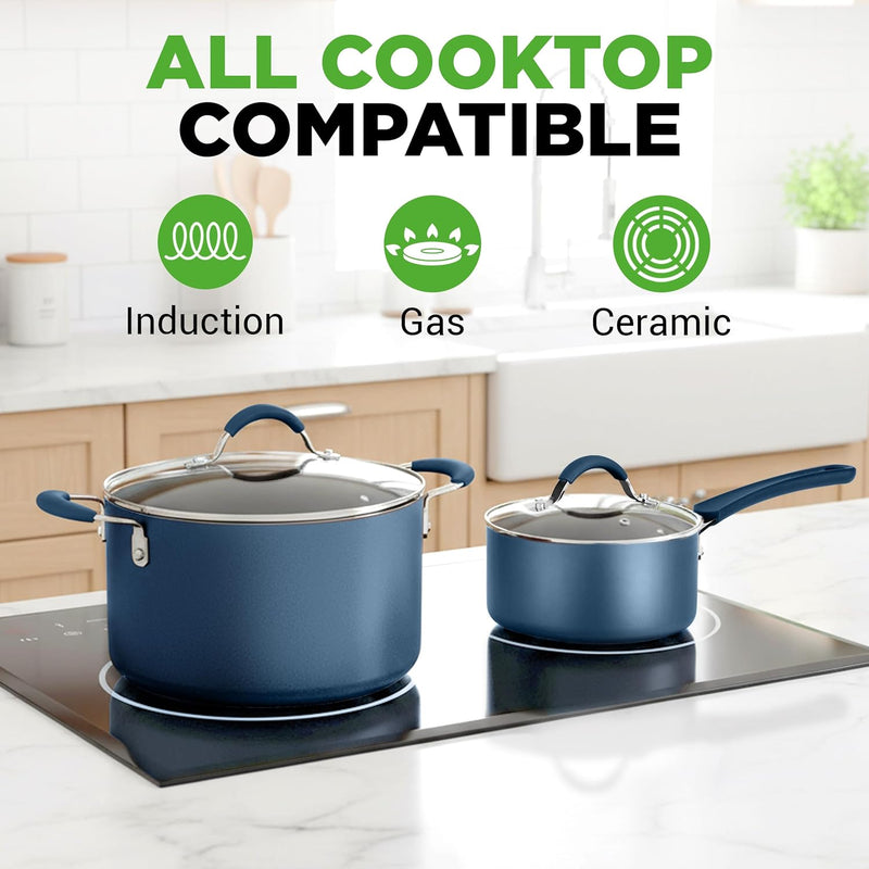 Pots and Pans Set with Lids (20 Piece)