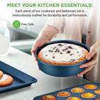 Pots and Pans Set with Lids Non-Stick (20 Piece)