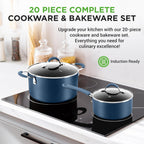 Pots and Pans Set with Lids Non-Stick (20 Piece)